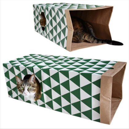 1 Piece Creative Interactive Kraft Paper Cat Tunnel House – Pet Toy & Supplies