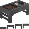 ELS PET Adjustable Raised Dog Bowls with Slow Feeder and Non-Spill Water Bowl for Pets - Image 6