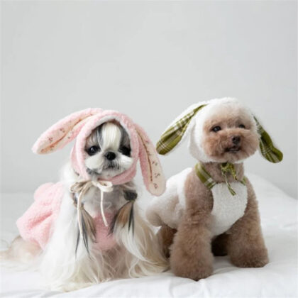 Cute Rabbit Style Winter Apparel for Dogs – Puppy Clothes